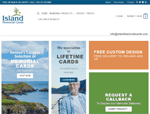 Tablet Screenshot of islandmemorialcards.com